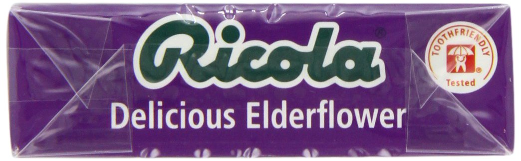 Ricola Cough Lozenges Sugar-Free Refreshment Swiss Herbal Candies - Delicious Elderflower, 1.59 oz â„® 45 g - Elderflower Refreshment!