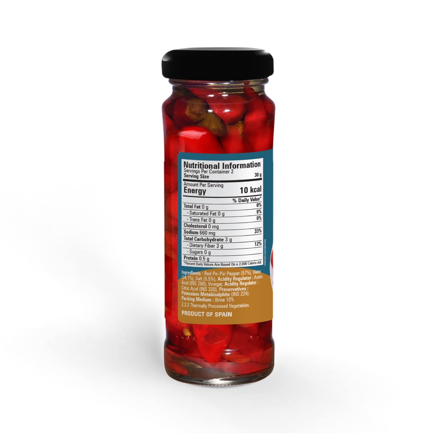 Abbie's Piri Piri Pepper in Brine, 200g (100g x 2 Units), Product of Spain - Spice Up Your Meals!