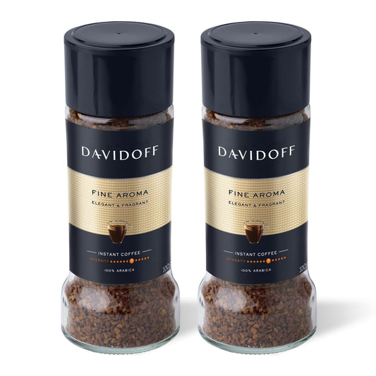 Davidoff Fine Aroma Instant Coffee 100% Arabica, 3.53 oz ℮ 100 g Pack of 2 - Pure Arabica pleasure!