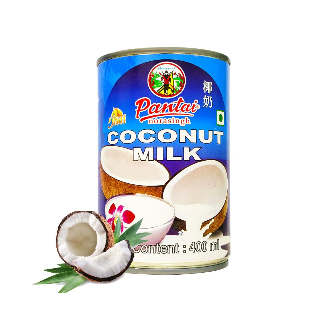 Pantai Coconut Milk | Thai Cuisine | Thick, Creamy & Lactose Free | Contains Coconut extracts & Water | Use as Ingredient or Condiment with Meat, Vegetables & Curries | Vegan Ingredients | (400ml) - "Creamy coconut delight!"