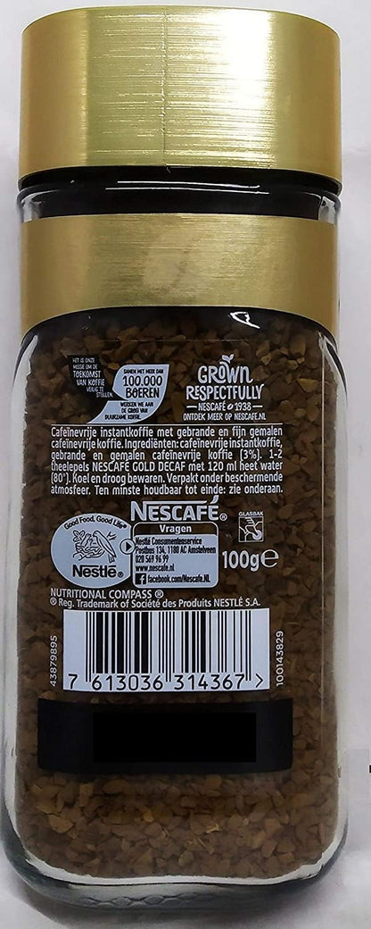 Nescafe Gold Blend Decaff Ground Coffee Glass Bottle Rich Aroma & Smooth Taste, 3.35 Oz ? 95 G - "Decaff Gold Blend - Rich Aroma, Smooth Taste!"