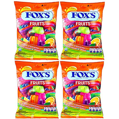 Fox's Crystal Clear Mint Fruits Candy 90G(90Grams- Pack Of 4) - Four-pack mint fruits candy!