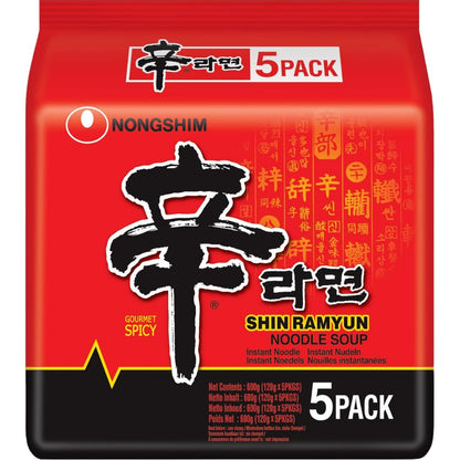 Nongshim Shin Ramyun Korean Style Spicy Noodle Soup Instant Noodles, 21.16 oz / 600 g - "Nongshim Shin Ramyun - 600g of Korean Style Spicy Noodle Heaven!"