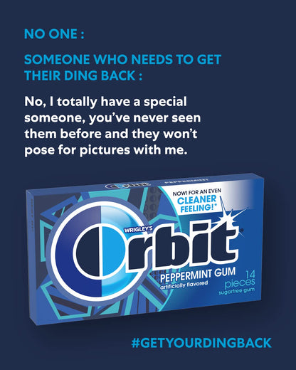 Orbit Peppermint Gum 14 Pieces, 33 g - "Peppermint freshness!"