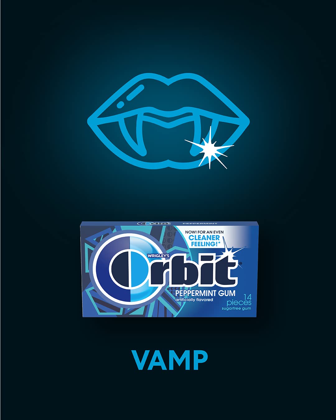 Orbit Peppermint Gum 14 Pieces, 33 g - "Peppermint freshness!"