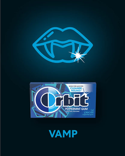 Orbit Peppermint Gum 14 Pieces, 33 g - "Peppermint freshness!"