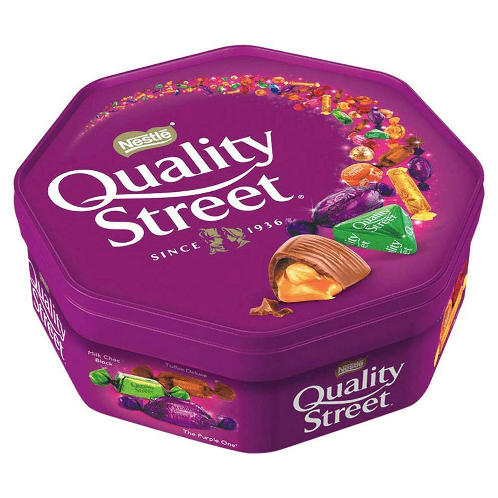 Nestle Quality Street Assorted Milk and Dark Chocolate and Toffees Tub, 650g - "Quality Street - 650g Tub of Assorted Milk & Dark Chocolates and Toffees!"