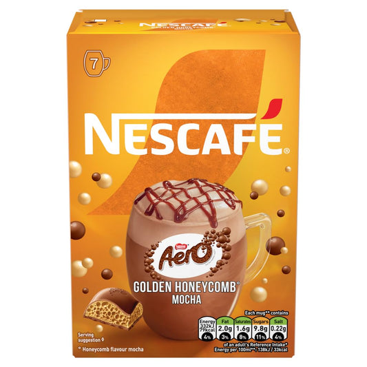 Nescafe Gold Golden Honeycomb Aero Mocha 133g - "Golden Honeycomb Mocha - Aero Delight in Every Cup!"