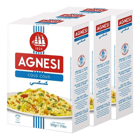 Agnesi Cous Cous, 500g, Pack of 3 - Triple the Lightness!