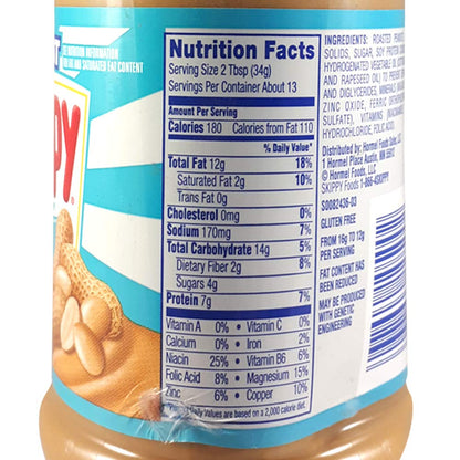 Skippy Peanut Butter Reduced Fat Creamy, 462g