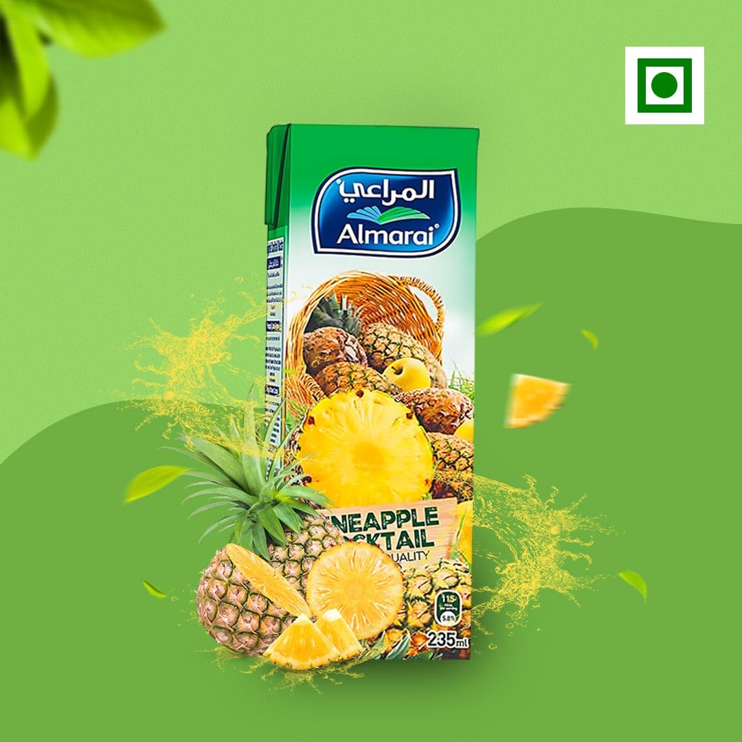 Almarai Pineapple Nectar1Ltr - Refreshing Tropical Drink for Everyday Enjoyment and Festive Gatherings - Pineapple Perfection!