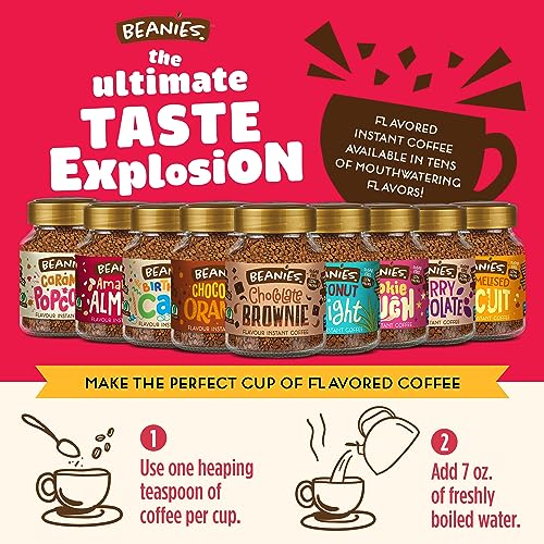 Beanies | Instant Flavoured Coffee | Sweet Cinnamon | Low Calorie, Sugar Free | 50 g | Pack of 1 - Warm cinnamon sweetness