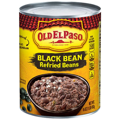 Old El Paso Black Bean Refried Beans, 2 x 453 g - "Rich and flavorful!"