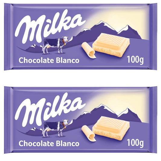 Milka White Chocolate, 2 x 100 g - "Double White Joy!"