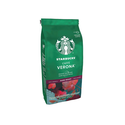 Starbucks Caffe Verona Dark Roast Ground Coffee Bag, 200g