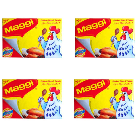 Maggi Chicken Stock Cubes, 0.71 oz ℮ 20 g, 4 Pack - "Chicken Stock Cubes Pack!"