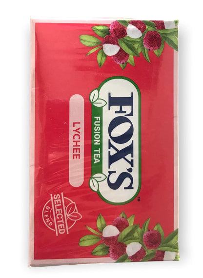 Fox's Fusion Mixed Berrie And Lychee Flavoured Black Tea 15 Enveloped Tea Bags In Each Box 25g Each - Mixed berry and lychee tea!