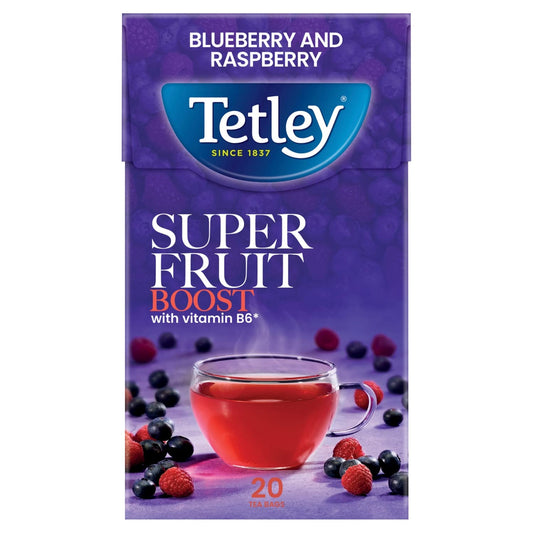 Tetley Fruit Infusions With Blueberry and Raspberry (20 Bags)