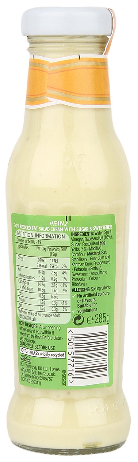 Heinz Light Salad Cream, 285g - Light version of Heinz's classic salad cream.