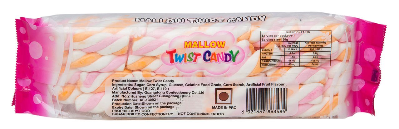 MALLOW TWIST CANDY 160G - "Twisted Marshmallow Candy!"