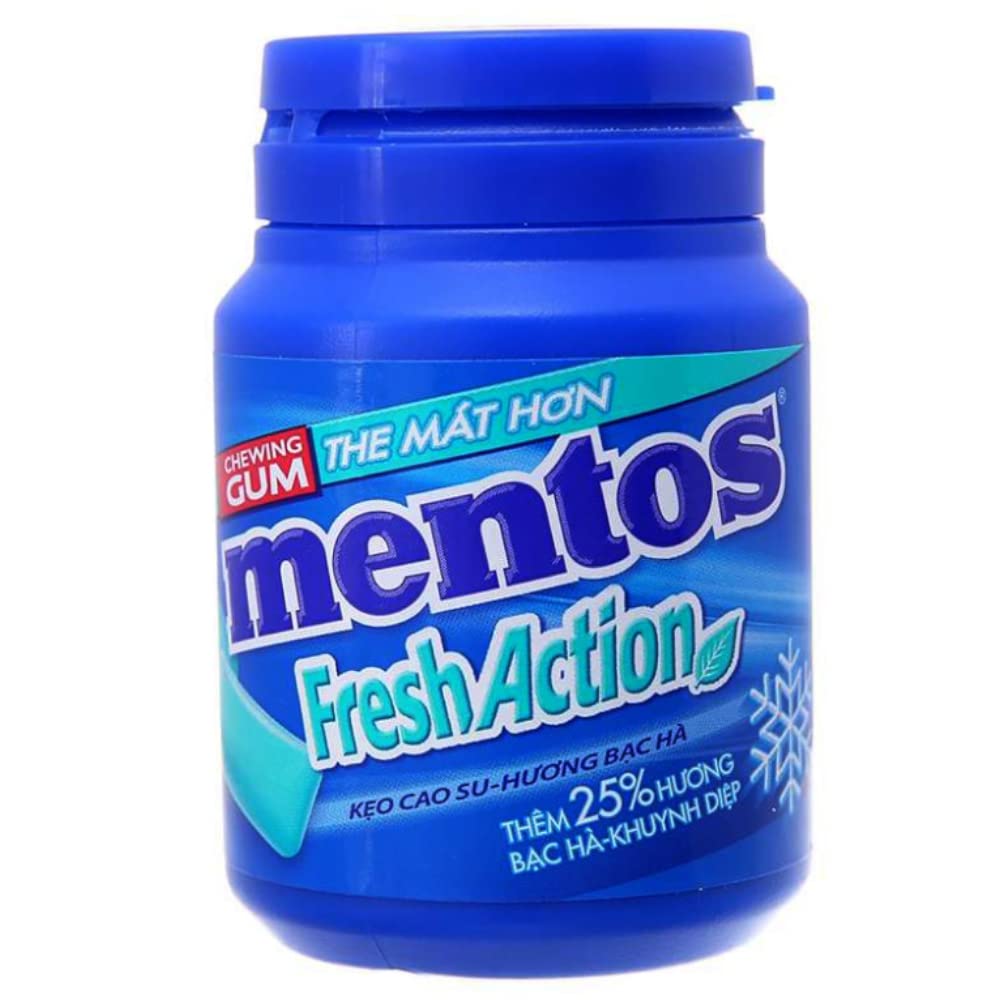 Mentos Pure Fresh Mint Sugar-free Gum, 2.1 oz / 61.25 g, 6 Pack - "Sugar-Free Mint Gum Pack!"