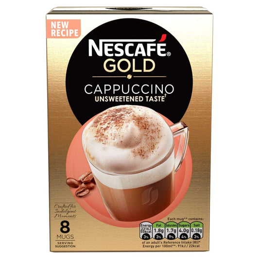 Nescafé Gold Cappuccino 14.2 g x 8 Sachet (113.6 g) - "Gold Cappuccino - 8 Sachets of Creamy Delight!"