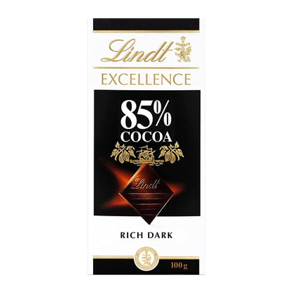 Lindt Excellence 85% Cocoa Rich Dark Chocolate 2 x 100g