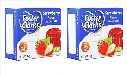 Foster Clarks Strawberry Jelly Dessert 85g Pack Of 2 (Imported)