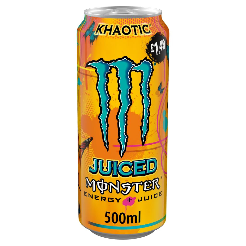 Monster® Khaotic Energy + Juice Carbonated Energy Drink, 16.91 fl oz / 500 ml - "Khaotic Juice Blast!"