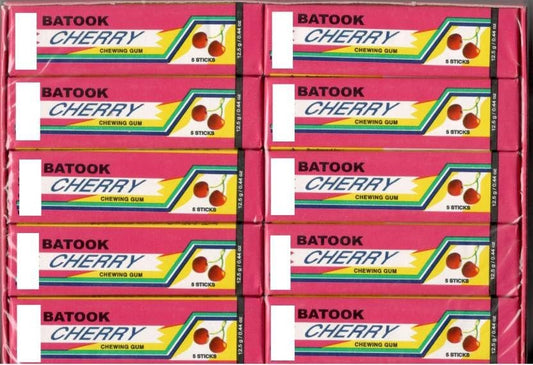 batook CHERRY FLAVOR 5 STICK IMPORTED CHEWING GUM BOX (5 STICK X 20 X 2.5G) CHERRY Chewing Gum (20 x 12.5 g) - Juicy cherry bursts