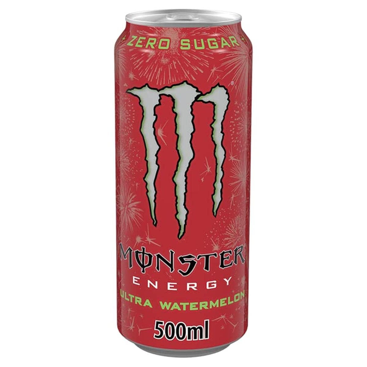 Monster Energy Ultra Watermelon Zero Sugar 500ml Can - Case of 12 - "Watermelon Zero Kick!"