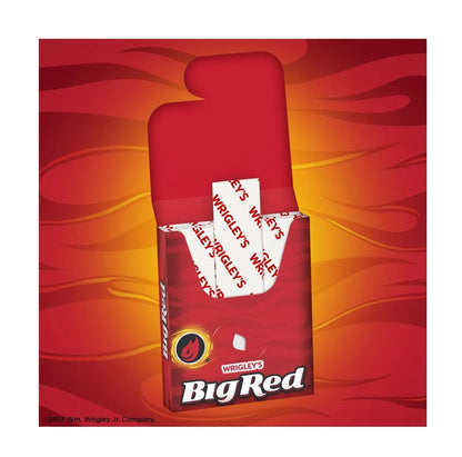 Wrigley’s Big Red Chewing Gum - Cinnamon Flavor: Experience Bold Refreshment with 15 Sticks Inside!