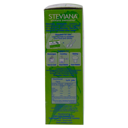 Steviana Zero-Calorie Stevia Sweetener, 50 Sachets Box ( 50 X 2.5g ), 125g