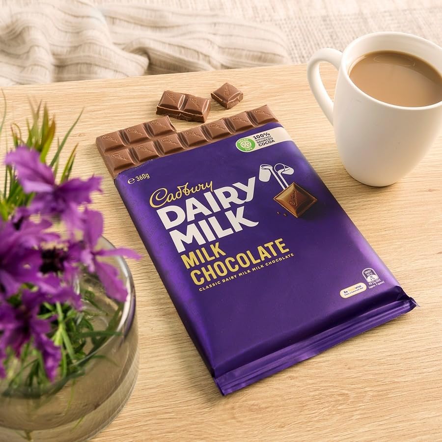 Indulge in Pure Bliss with Cadbury Dairy Milk Large Chocolate Block 360g - Silky Smooth Milk Chocolate for Moments of Irresistible Delight!