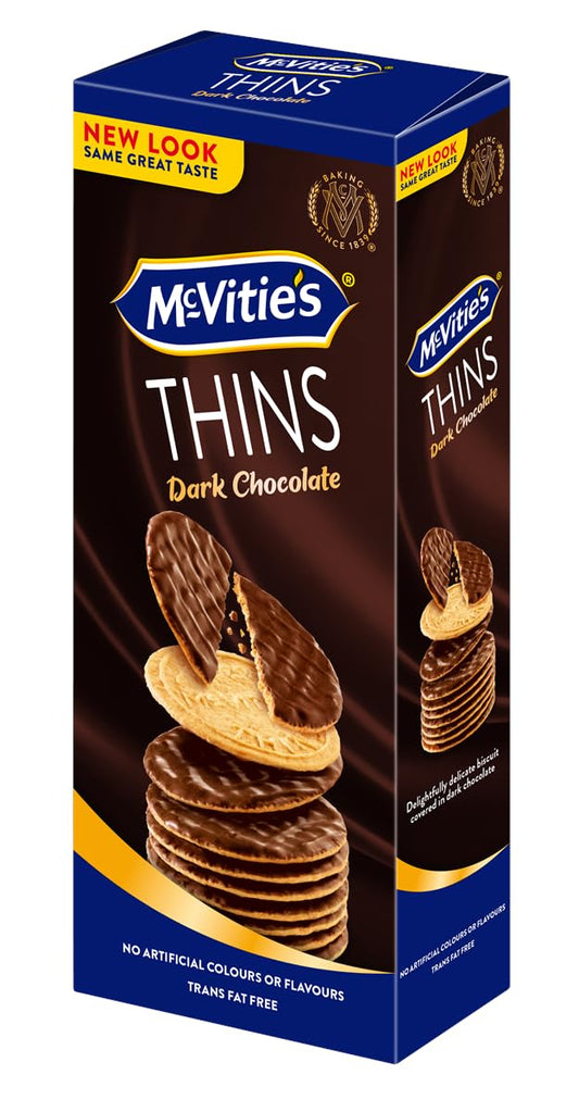 McVities Digestive Thins Dark Biscuit, 150g - "Dark Chocolate Digestive Thins!"