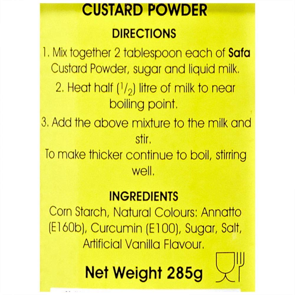 Safa Custard Powder Vanilla Flavour, 400 Grams