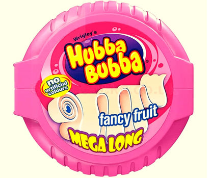 Hubba Bubba Bubble Tape Fancy Fruit Chewing Gum, 56 g - Fruity bubble tape for a burst of flavor, 56g.