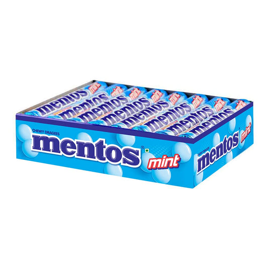 Mentos, Mint Flavour, Chewy Candy Stick Pack, 655.2 Grams- Pack Of 18 - "Mint Flavour Mentos Pack!"