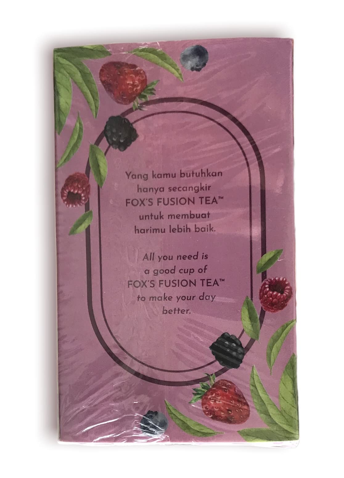 Fox's Fusion Mixed Berrie And Lychee Flavoured Black Tea 15 Enveloped Tea Bags In Each Box 25g Each - Mixed berry and lychee tea!