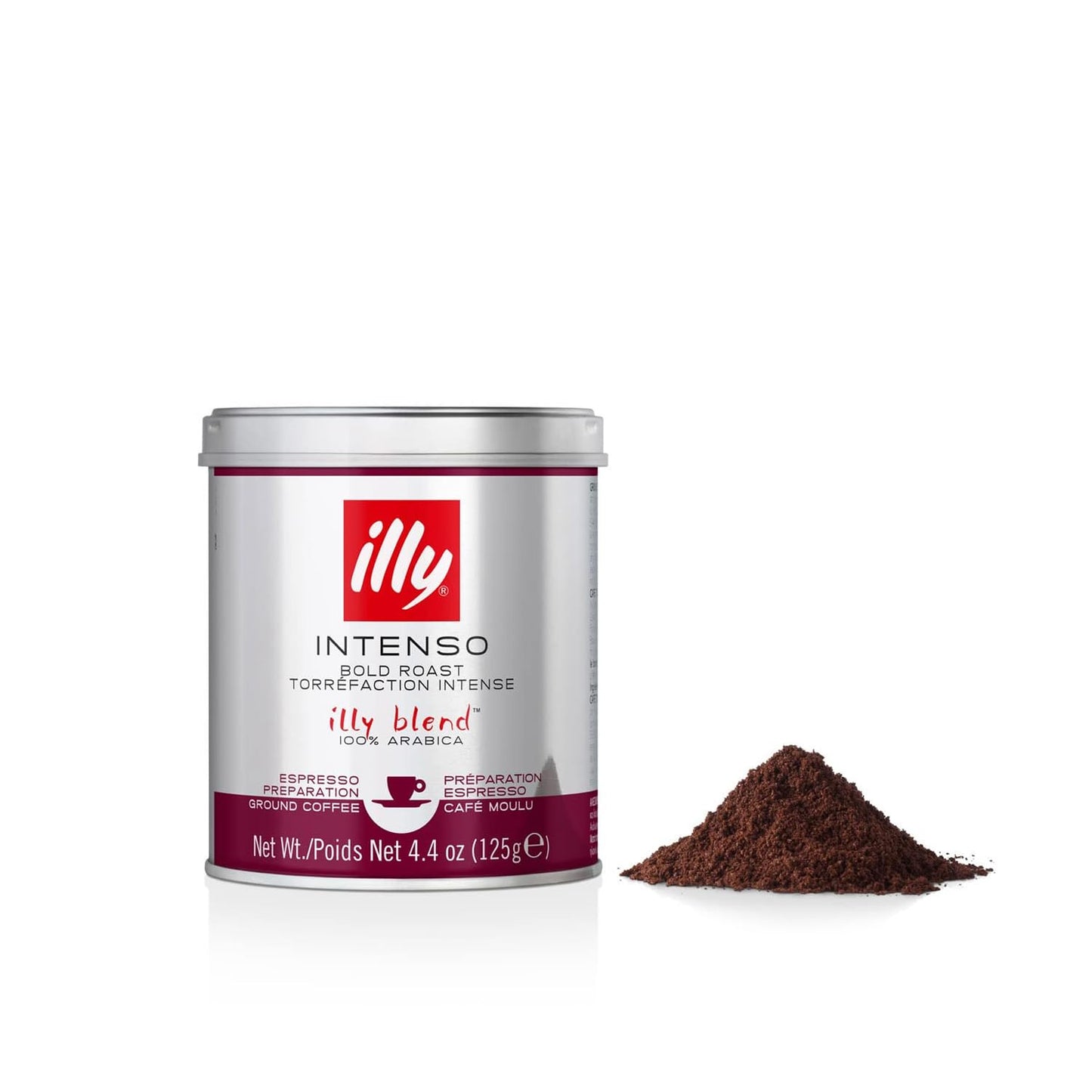 Illy Espresso Dark Roast Ground Coffee - 125g(4.4oz) - Espresso dark roast ground coffee, 125g (4.4oz) of bold taste.