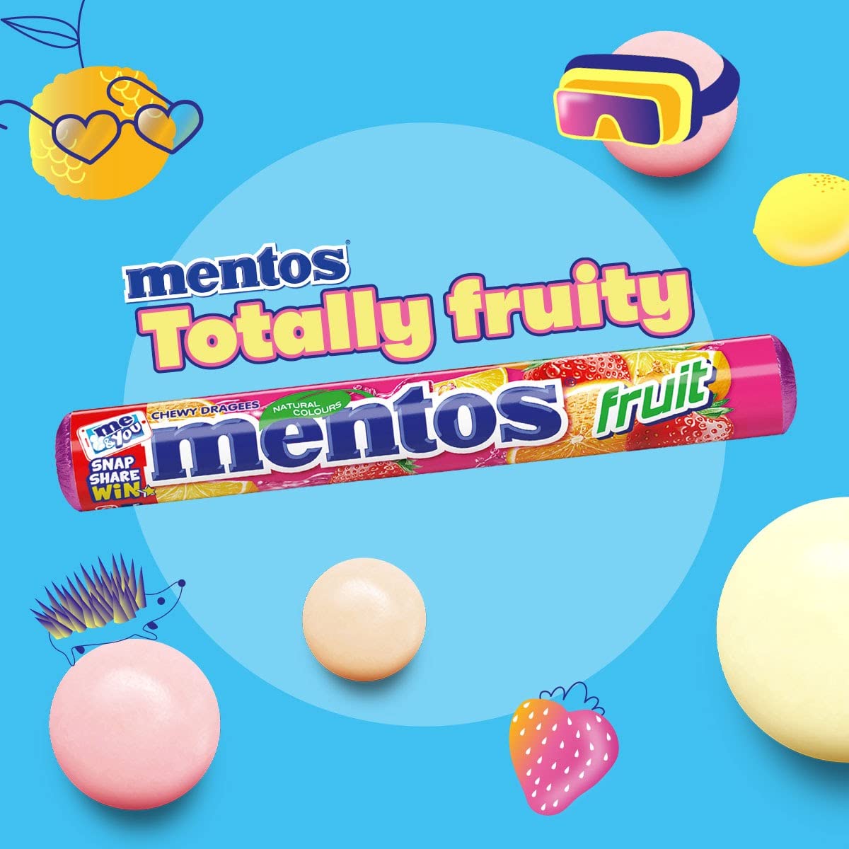 Mentos Fruit Roll, 6 x 29 g - "Six Pack Fruit Rolls!"