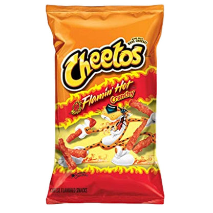 Cheetos Flamin Hot Crunchy Snacks - Cheese Flavoured, 226.8g - Flamin' hot snacks