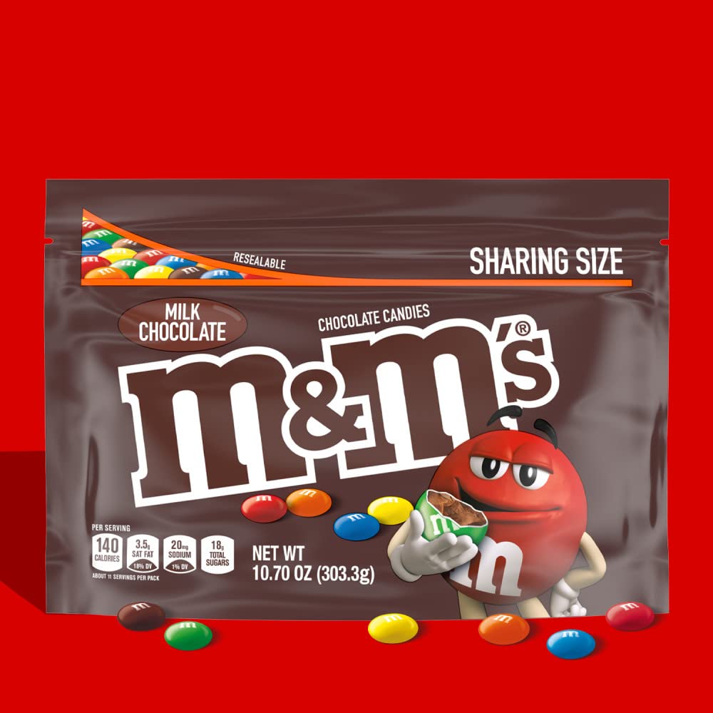 M&MS Milk Chocolate Candy Sharing Size Bag, 10.7 oz - "Shareable Choco Joy!"