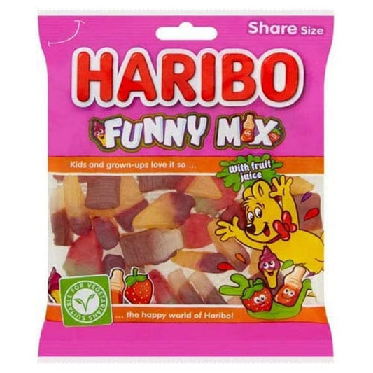 HARIBO Funny Mix, 160 g - Fun mix of assorted jellies in a share size bag.