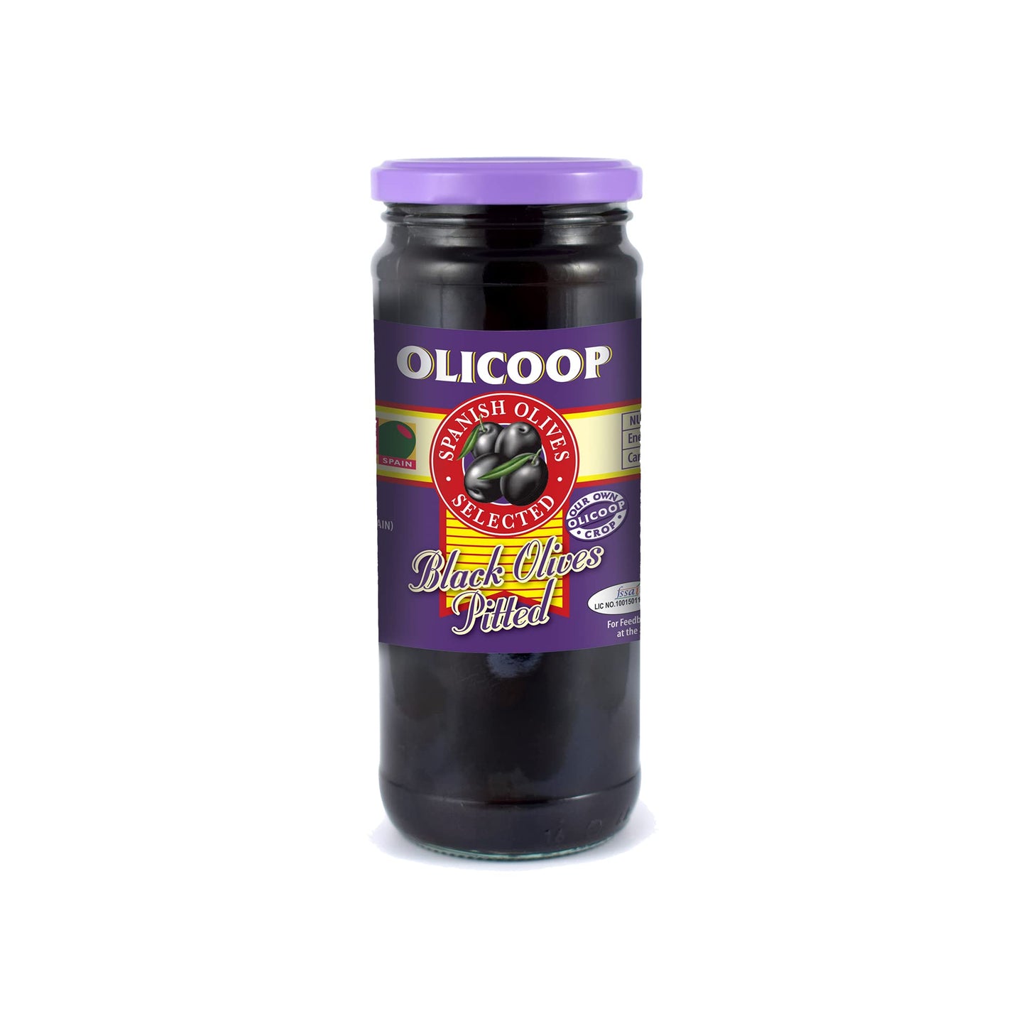 Olicoop Black Pitted Olives + Green Pitted Olives, 450g, Pack of 1 Unit Each, for Authentic Taste in Cooking, Snacking, Pizzas toppings or Italian Pastas Ingredient