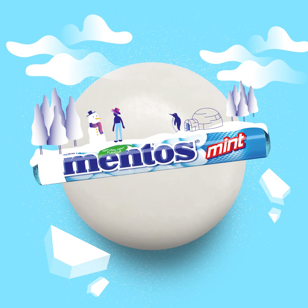 Mentos Mint Roll, 4 x 29 g - "Four Pack Mint Rolls!"