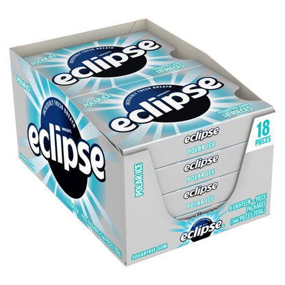 Eclipse Sugar Free Gum Polar Ice 18 Piece Packages (Pack of 8) - Polar ice coolness!