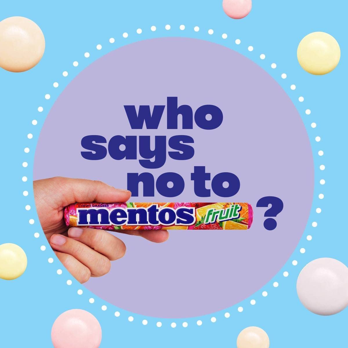 Mentos Fruit Roll, 14 X 29 g - "Fruit Roll Mentos Delight!"