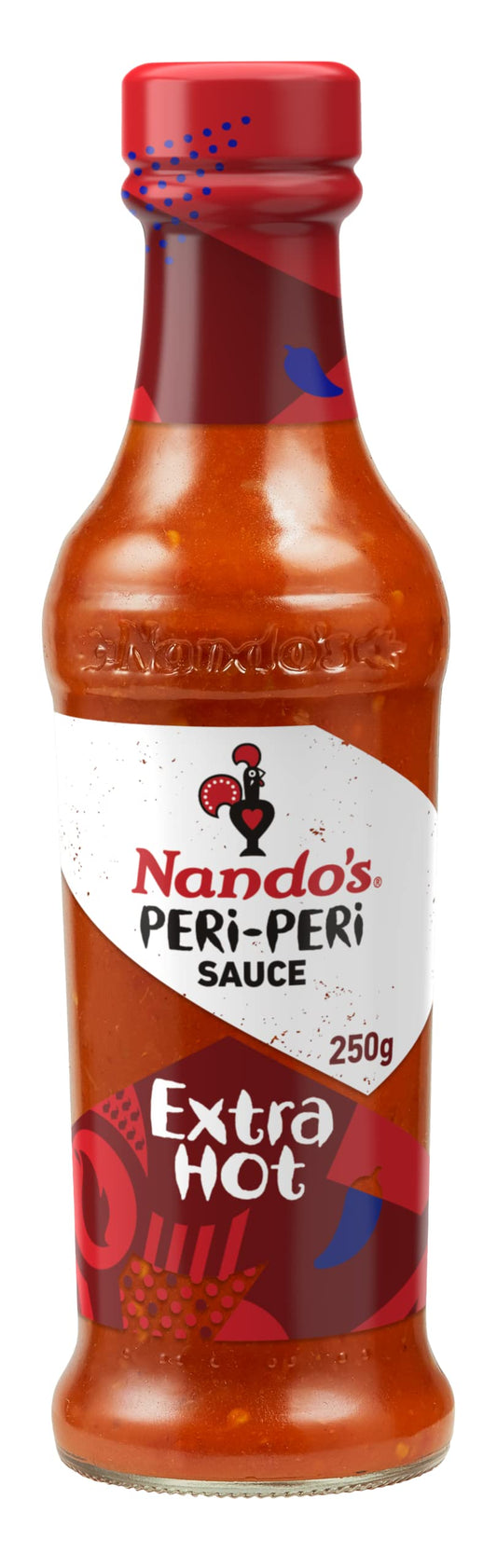 Nando's Extra Hot Peri Peri Sauce, 250ml - "Extra Hot Peri Peri Blast!"