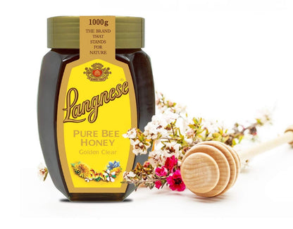 Langnese Pure Golden Clear Honey, Raw Bee Honey, 1 Kg - "1 Kg Golden Honey!"